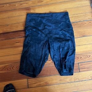 Lululemon align shorts 10in inseam, size 10. Black camo